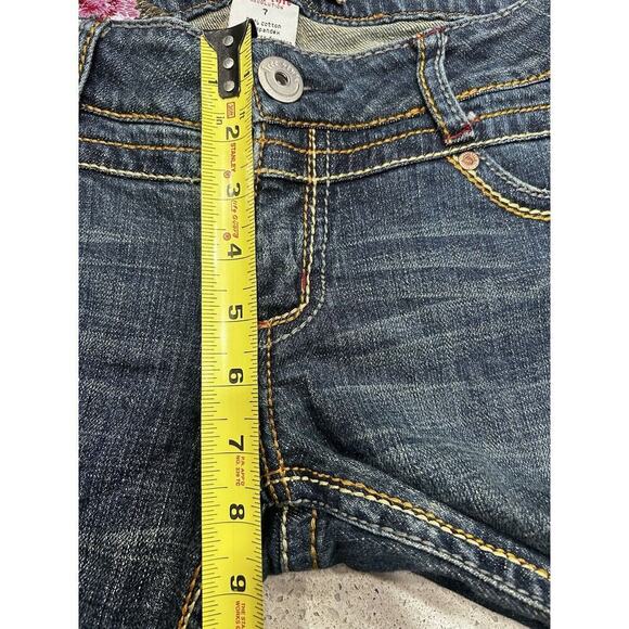 Freestyle Revolution Jeans Women's Sz 7 Low Rise Boot Cut Med Wash Embroidered - Picture 5 of 9